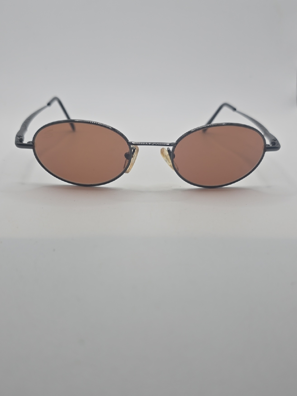 Serengeti Oval Brown Lens Sunglasses with Black Frames